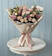 Букет цветов из:  Розы и Лизиантусы #REPLACE_PRED# Залимане