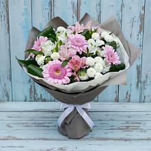 Букет цветов из:  Герберы, Альстромерии и Хризантемы в Залимане