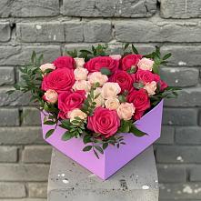 Цветочная композиция из Розы в коробке в Залимане