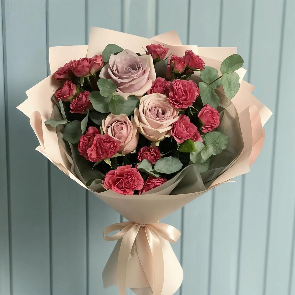 Букет цветов из: Гвоздики и Розы в Залимане