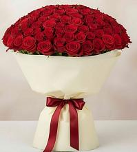 Букет 101 Красная роза Милано в Залимане