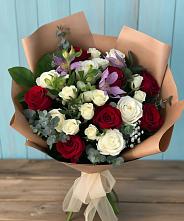 Букет цветов из:  Розы и Альстромерии в Залимане