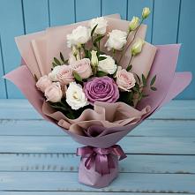 Букет цветов из:  Розы и Лизиантусы в Залимане
