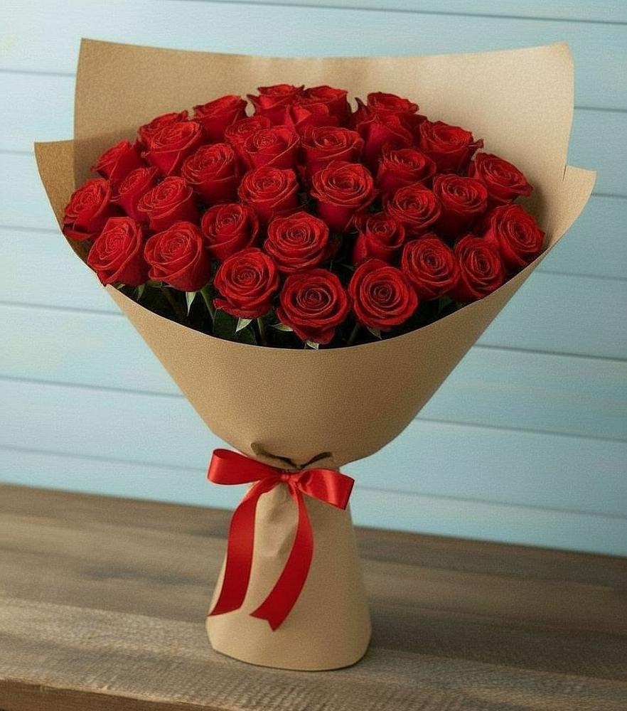 Букет Красные розы Милано в Залимане