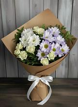 Букет цветов из:  Хризантемы и Розы #REPLACE_PRED# Залимане