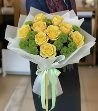 Букет цветов из:  Хризантемы и Розы в Залимане