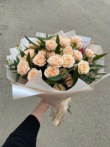 Букет Кремовые розы Латте в Залимане