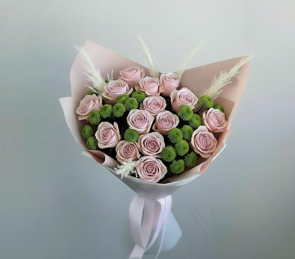 Букет цветов из: Розы и Хризантемы в Залимане