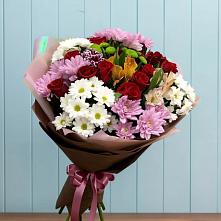 Букет цветов из:  Розы, Хризантемы и Альстромерии #REPLACE_PRED# Залимане