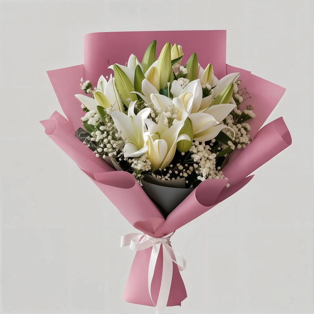 Букет цветов из: Лилии в Залимане