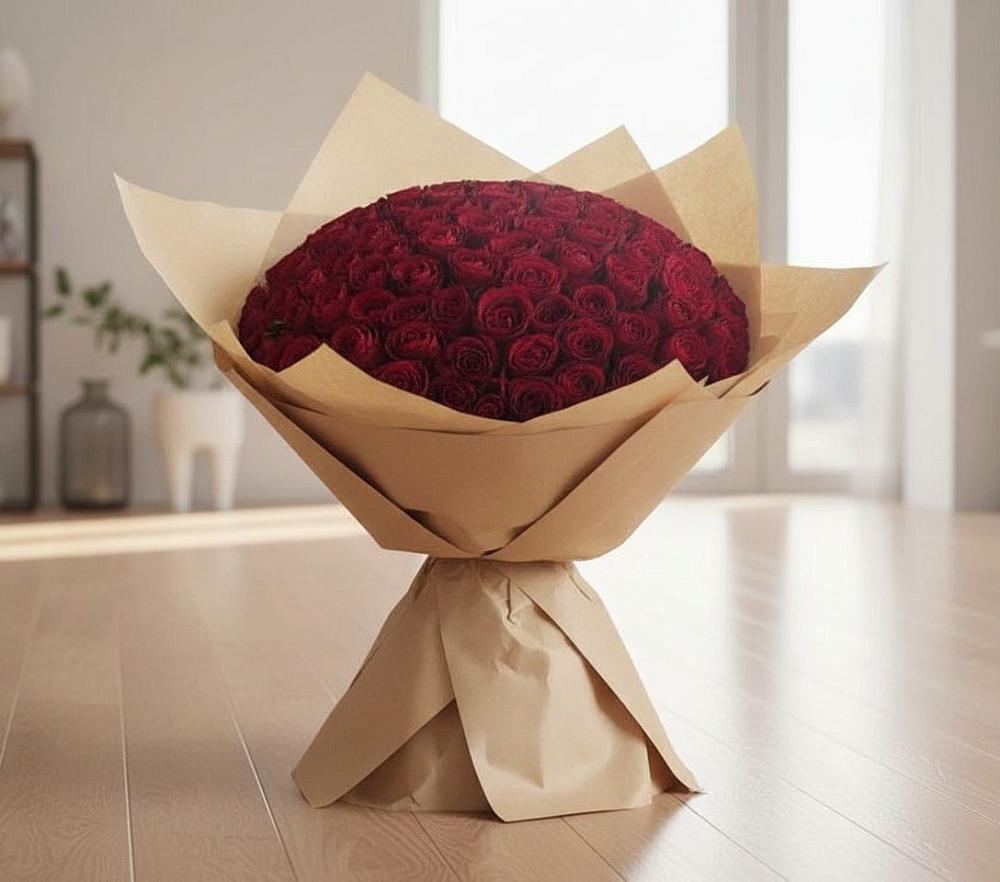 Букет 101 Красная роза в Залимане