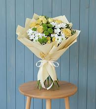 Букет цветов из:  Хризантемы и Розы #REPLACE_PRED# Залимане