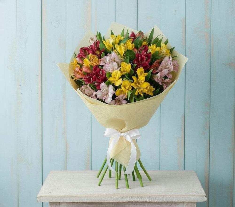 Букет цветов из: Альстромерии в Залимане