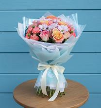 Букет цветов из:  Хризантемы и Розы в Залимане