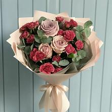 Букет цветов из:  Гвоздики и Розы #REPLACE_PRED# Залимане