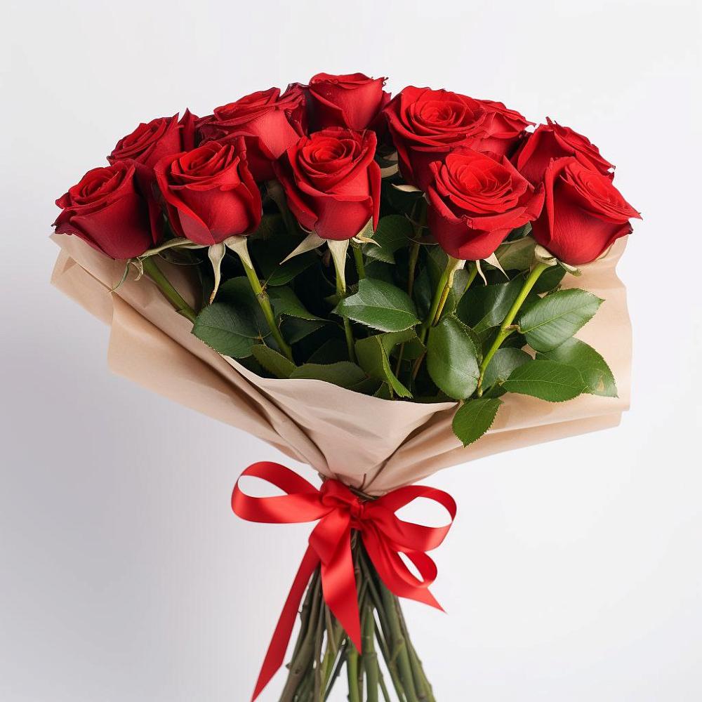 Букет 11 Красных роз Эдлесс Лав в Залимане