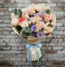 Букет цветов из:  Розы, Лизиантусы и Гвоздики #REPLACE_PRED# Залимане