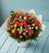 Букет Микс из разноцветных кустовых роз #REPLACE_PRED# Залимане